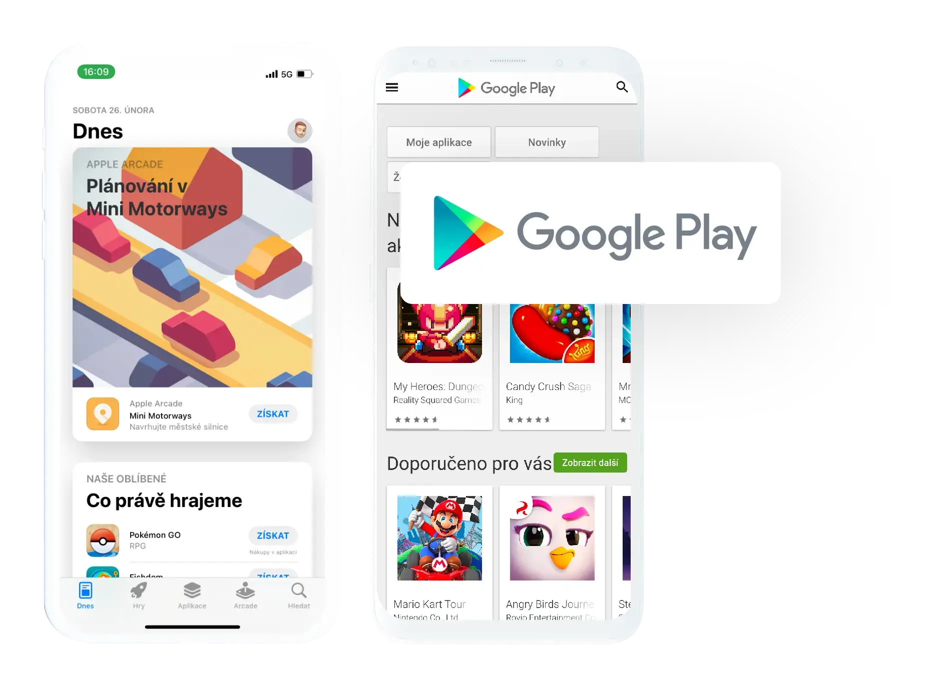Availability in the App Store and Google Play