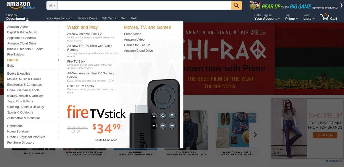 Amazon screenshot ilustrace