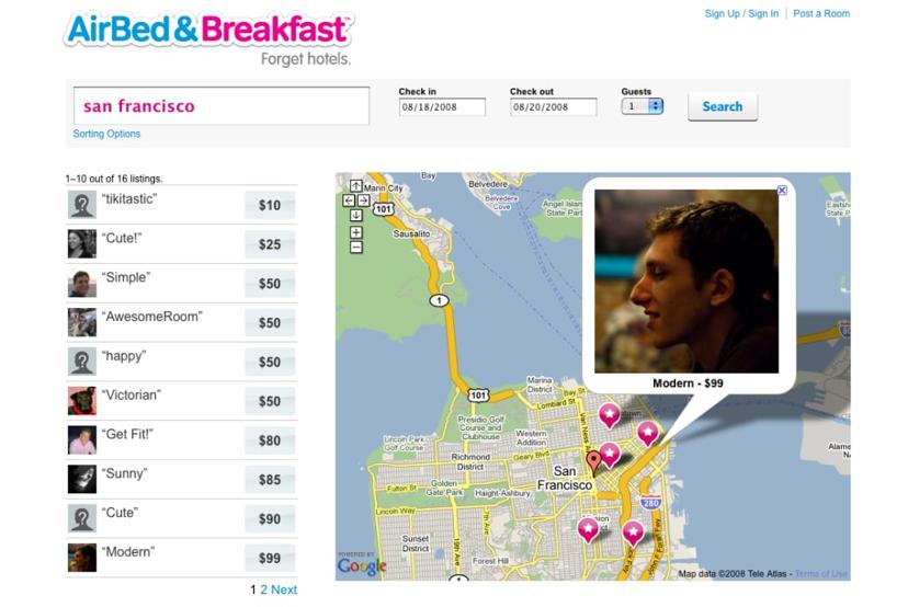 Airbnb ilustrace